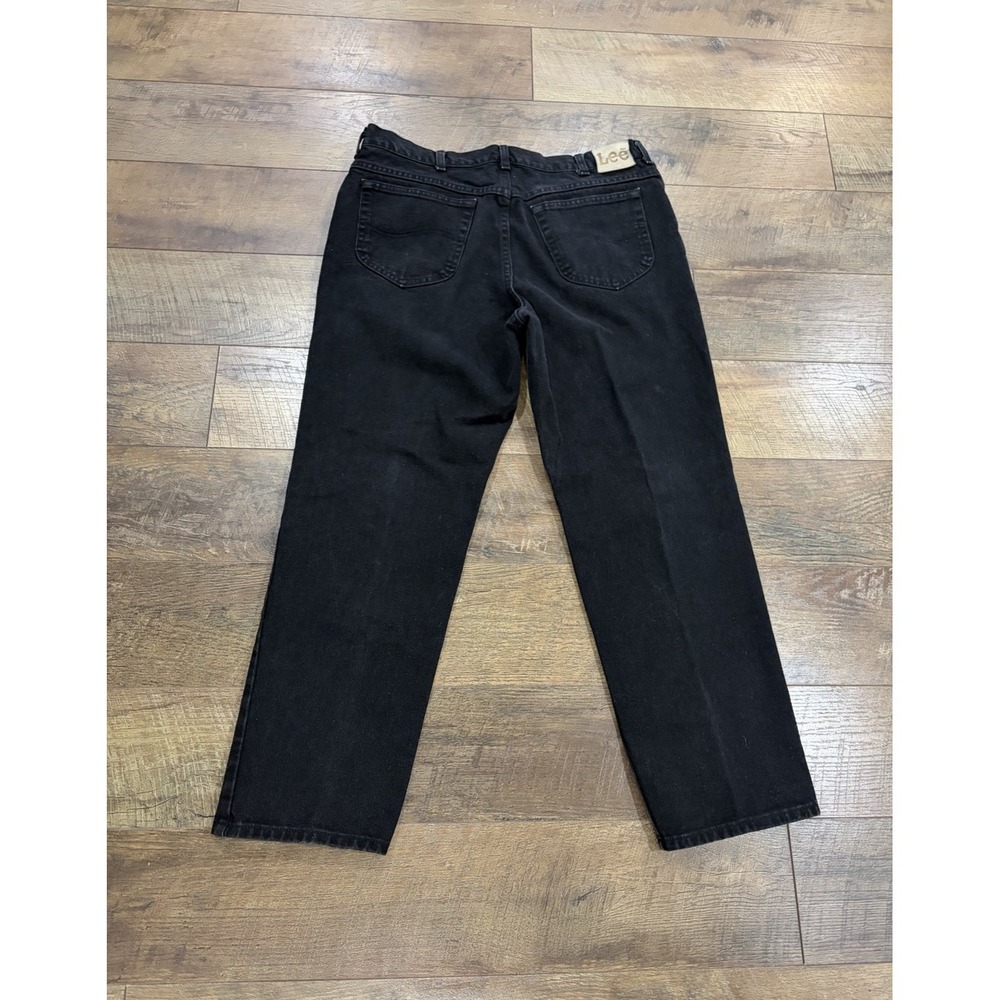 Vintage 90s Lee Riders Jeans 36x29.5‎ Union Made In USA Black Denim Straight Fit